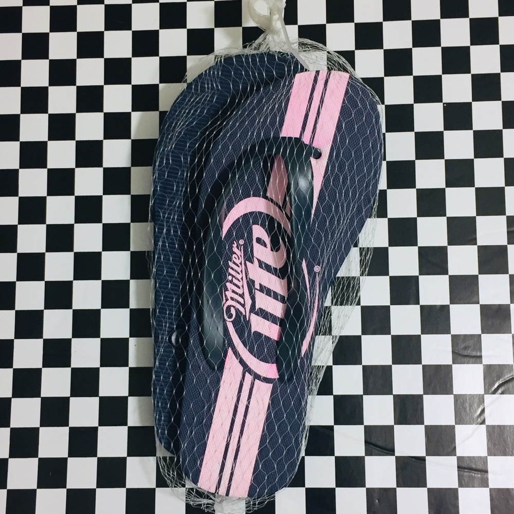 Miller Lite Beer Flip Flops (NWT)